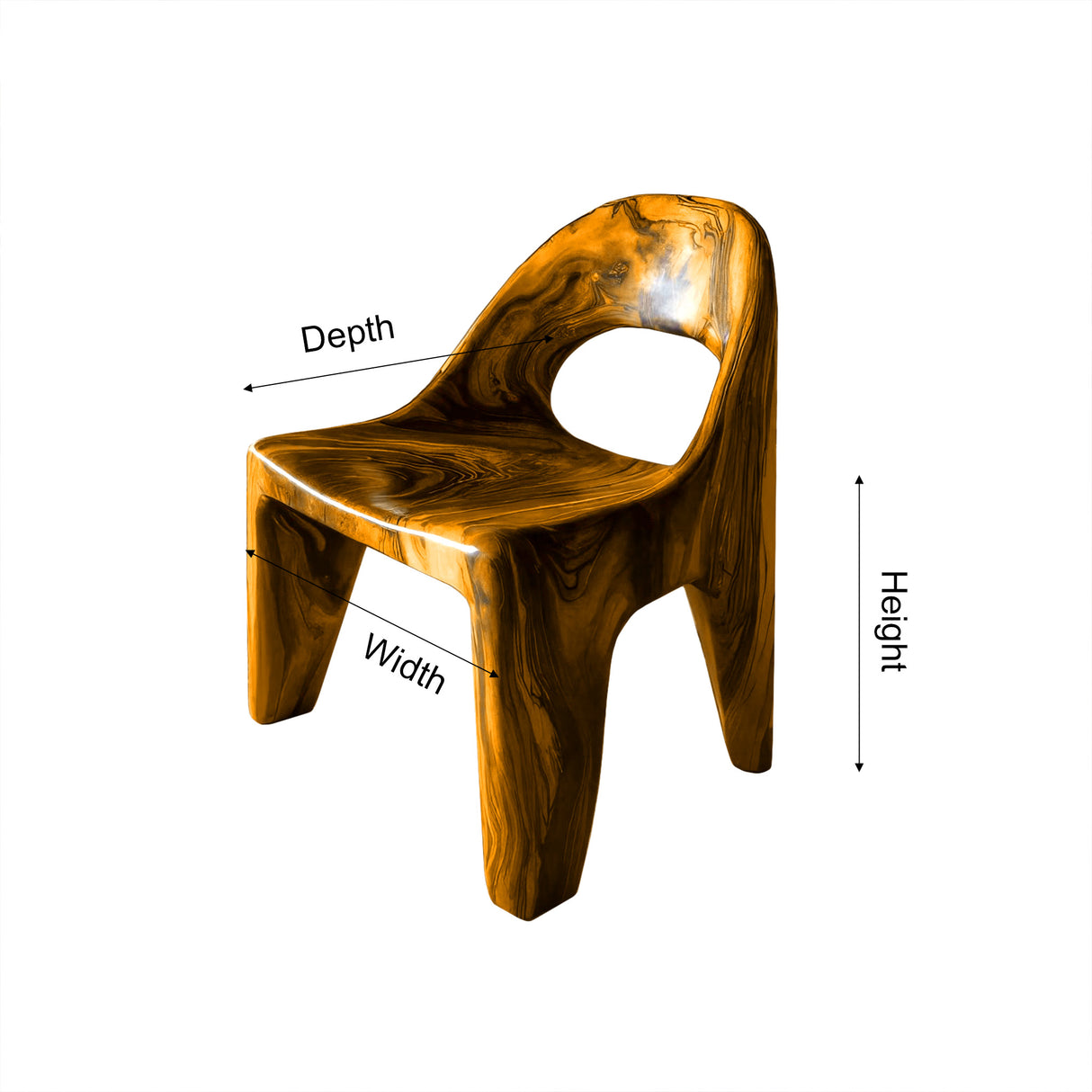 Kaelin Root Solid Wood Dining Chair - Timberustic Dining Chair