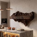 Kaelith Handcrafted Solid Wood Mountain Floating Shelf - Timberustic Floating Shelf