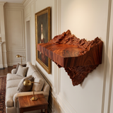 Kaelith Handcrafted Solid Wood Mountain Floating Shelf - Timberustic Floating Shelf