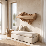Kaelith Handcrafted Solid Wood Mountain Floating Shelf - Timberustic Floating Shelf