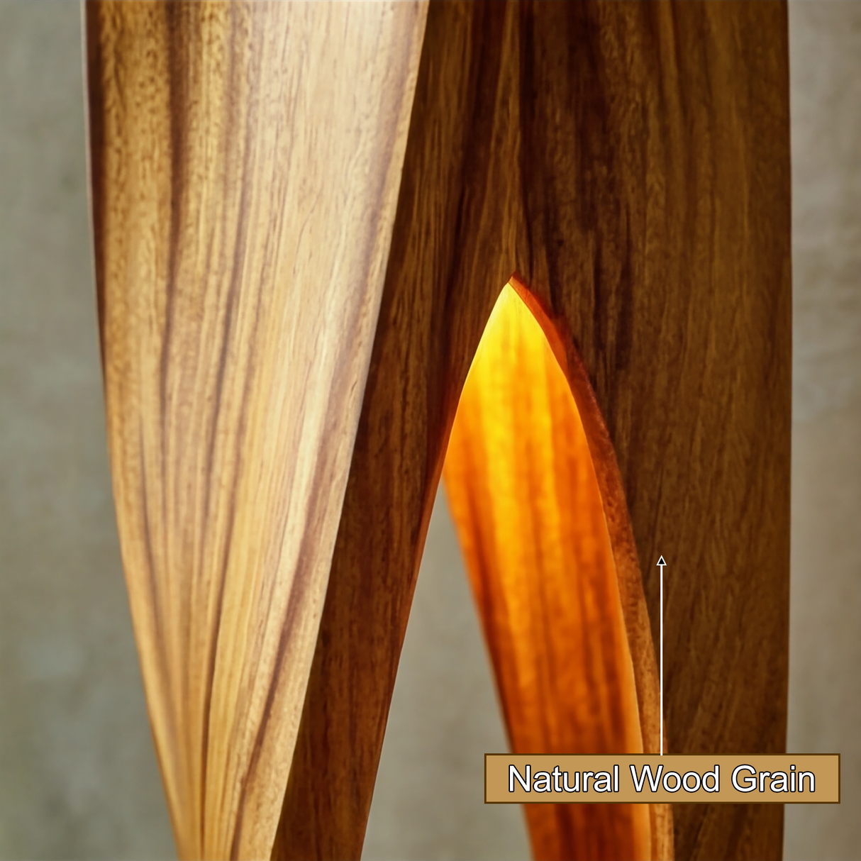 Kaelith Sculpted Integrated LED Wood Floor Lamp - Timberustic Floor Lamp