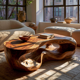 Kaelith Sculpted Solid Wood Coffee Table - TimbeRustic Coffee Table