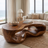 Kaelith Sculpted Solid Wood Coffee Table