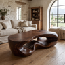 Kaelith Sculpted Solid Wood Coffee Table