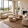 Kaelith Sculpted Solid Wood Coffee Table