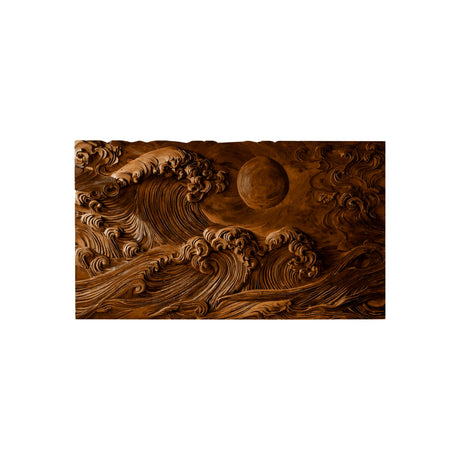 Kaelith Solid Wood Sculpted Wall Art Brown - Timberustic Wall Art