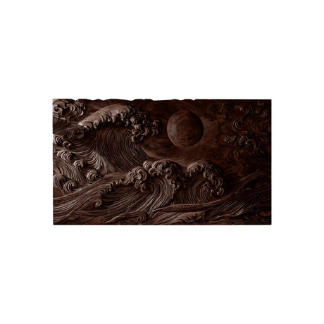 Kaelith Solid Wood Sculpted Wall Art Dark Walnut - Timberustic Wall Art
