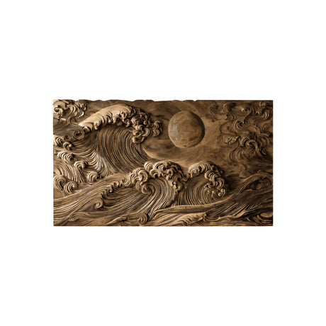 Kaelith Solid Wood Sculpted Wall Art Natural Oak - Timberustic Wall Art