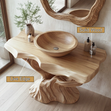 Kaelith Treeform Sculpted Solid Wood Freestanding Bathroom Vanity - Timberustic Freestanding Bathroom Vanity