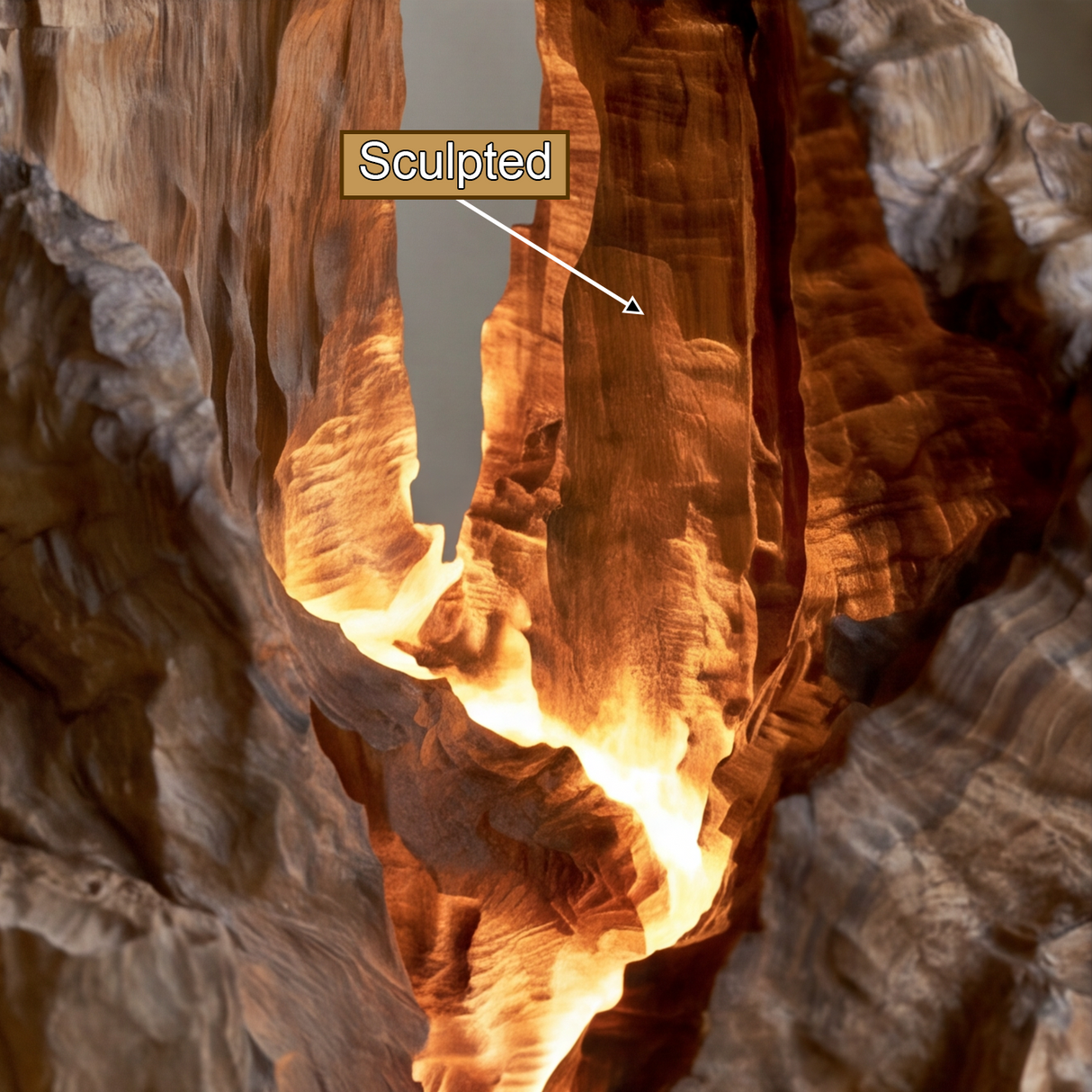 Kaelmont Sculpted Solid Wood Mountain Table Lamp SPA893618