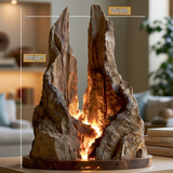 Kaelmont Sculpted Solid Wood Mountain Table Lamp SPA893618