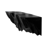 Kaelor Sculpted Solid Wood Mountain Floating Shelf Black - Timberustic Floating Shelf