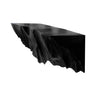 Kaelor Sculpted Solid Wood Mountain Floating Shelf Black - Timberustic Floating Shelf
