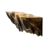 Kaelor Sculpted Solid Wood Mountain Floating Shelf Natural Oak - Timberustic Floating Shelf