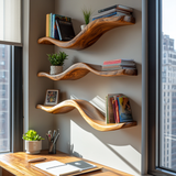 Kaelric Sculpted Solid Wood Floating Shelf SPA963598 - Timberustic Floating Shelf