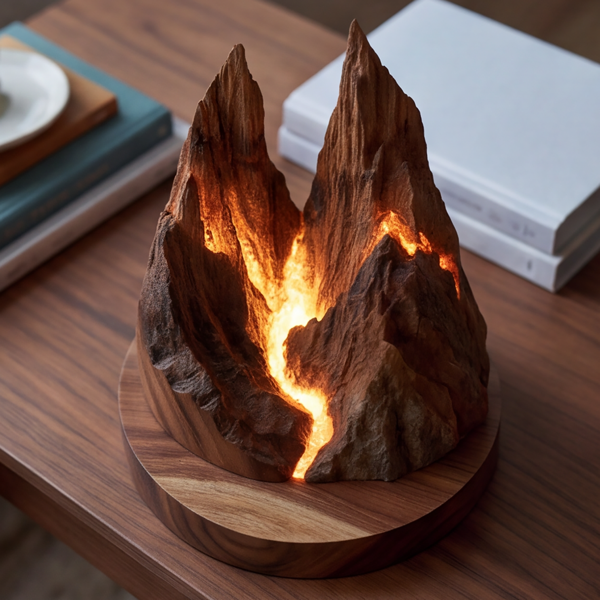 Kaelspire Sculpted Mountain Table Lamp - Timberustic Table Lamp