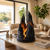 Kaelspire Sculpted Mountain Table Lamp Black - Timberustic Table Lamp