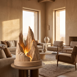 Kaelspire Sculpted Mountain Table Lamp Natural Oak - Timberustic Table Lamp
