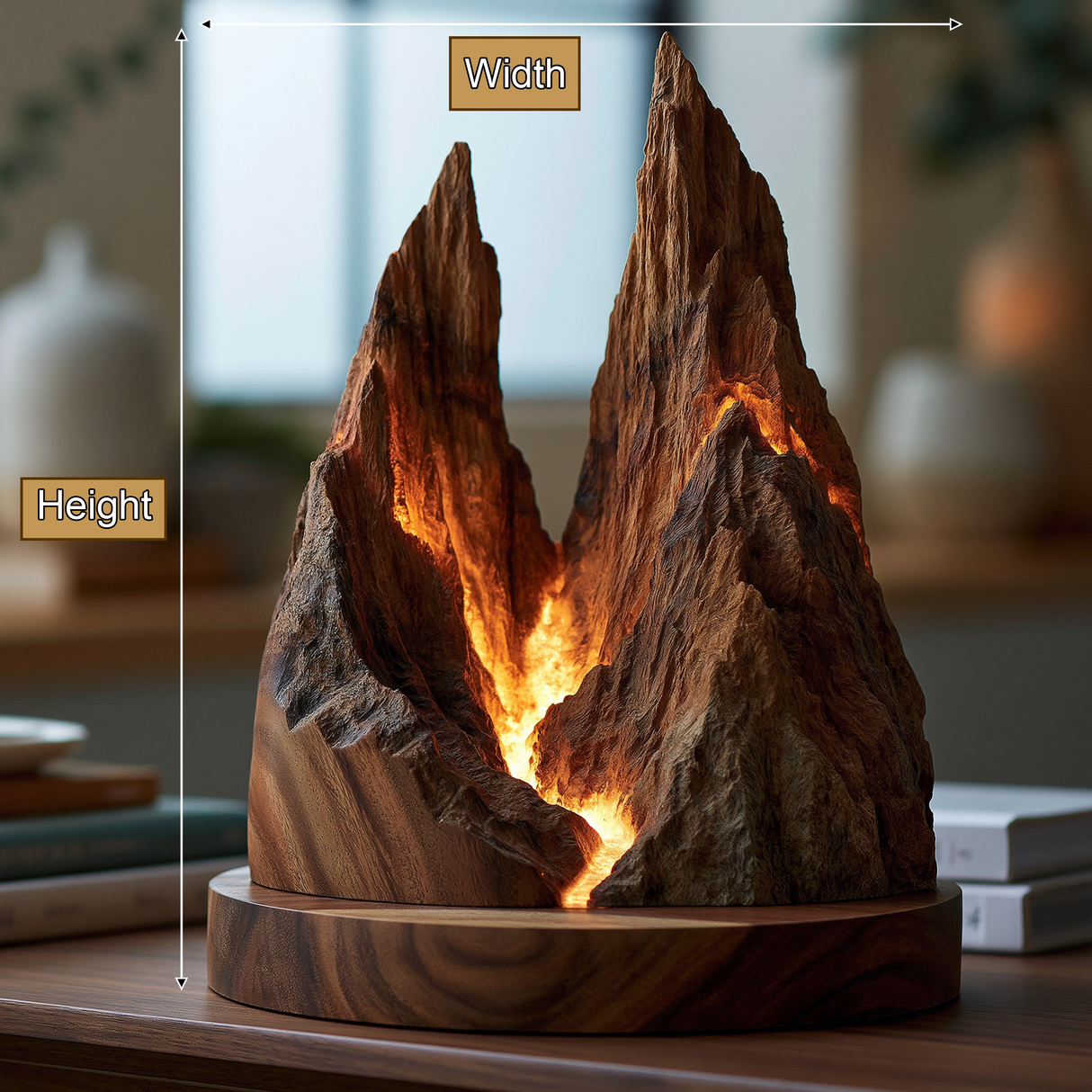 Kaelspire Sculpted Mountain Table Lamp - Timberustic Table Lamp