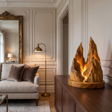 Kaelspire Sculpted Mountain Table Lamp Teak - Timberustic Table Lamp