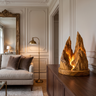 Kaelspire Sculpted Mountain Table Lamp Teak - Timberustic Table Lamp