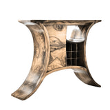 Kaelthor Handcrafted Solid Wood Bar Cabinet
