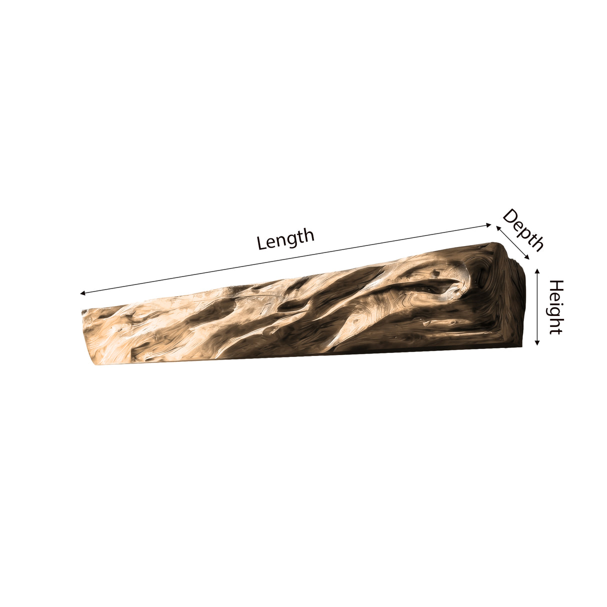 Kaelvorn Handcrafted Solid Wood Fireplace Mantel Shelf - Timberustic Fireplace Mantel Shelf