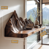 Kaelvorn Live Edge Solid Wood Mountain Floating Shelf SPA254893 - Timberustic Floating Shelf