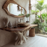 Kaevor Rootform Solid Wood Freestanding Bathroom Vanity SPA555566 - Timberustic Freestanding Bathroom Vanity