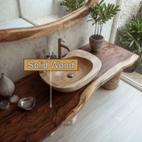 Kaevor Rootform Solid Wood Freestanding Bathroom Vanity SPA555566 - Timberustic Freestanding Bathroom Vanity