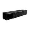 Kaevor Sculpted Solid Wood Floating Bathroom Vanity With Drawers Black - Timberustic Floating Bathroom Vanity With Drawers