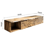 Kaevor Sculpted Solid Wood Floating Bathroom Vanity With Drawers - Timberustic Floating Bathroom Vanity With Drawers