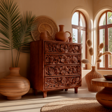 Kavana Hand-Carved Solid Wood Sideboard Cabinet