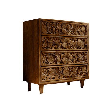 Kavana Hand-Carved Solid Wood Sideboard Cabinet