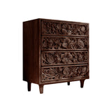Kavana Hand-Carved Solid Wood Sideboard Cabinet