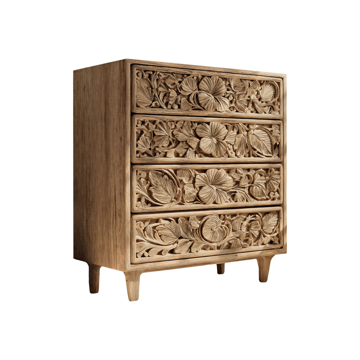 Kavana Hand-Carved Solid Wood Sideboard Cabinet
