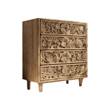 Kavana Hand-Carved Solid Wood Sideboard Cabinet