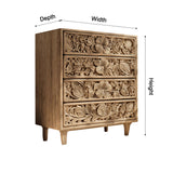 Kavana Hand-Carved Solid Wood Sideboard Cabinet