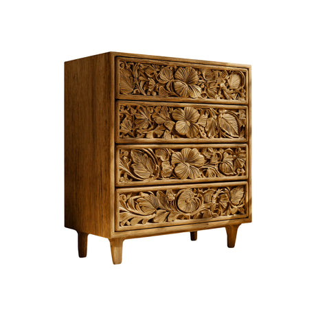 Kavana Hand-Carved Solid Wood Sideboard Cabinet
