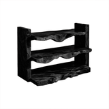 Kavaro Live Edge Solid Wood Shoe Rack Black - Timberustic Shoe Rack