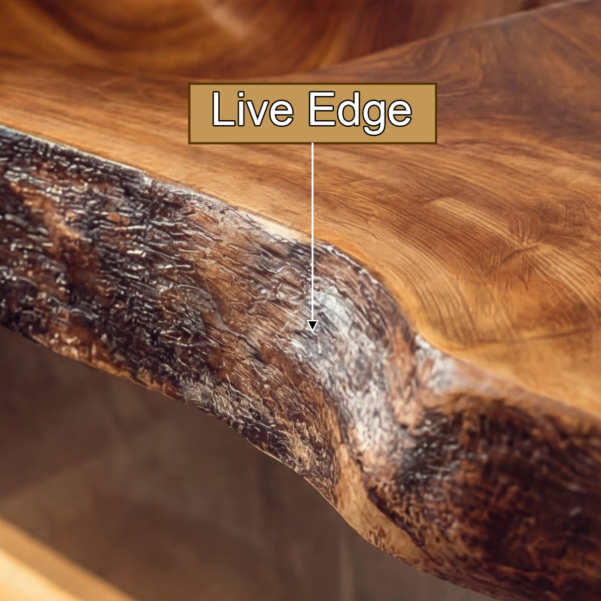 Kavero Handcrafted Live Edge Solid Wood Floating Bathroom Vanity with Integrated Sink SPA183672 - Timberustic Floating Bathroom Vanity with Integrated Sink