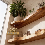 Kavion Live Edge Solid Wood Floating Shelf SPA486225 - Timberustic Floating Shelf