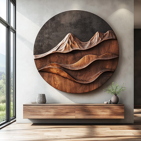Kavira Sculpted Solid Wood Wall Art - Timberustic Wall Art