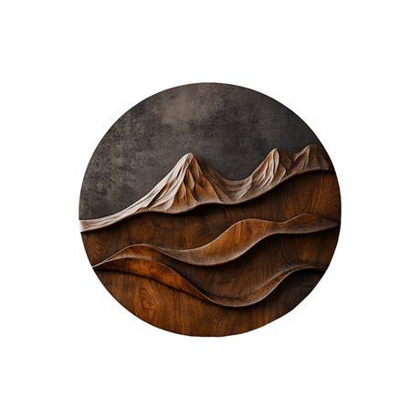 Kavira Sculpted Solid Wood Wall Art Brown - Timberustic Wall Art