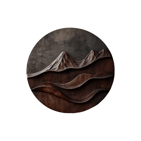Kavira Sculpted Solid Wood Wall Art Dark Walnut - Timberustic Wall Art