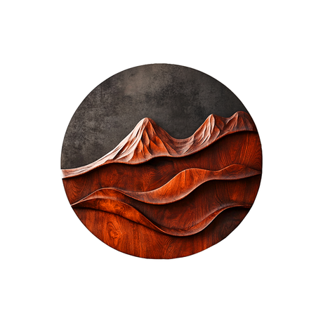 Kavira Sculpted Solid Wood Wall Art Mahogany - Timberustic Wall Art