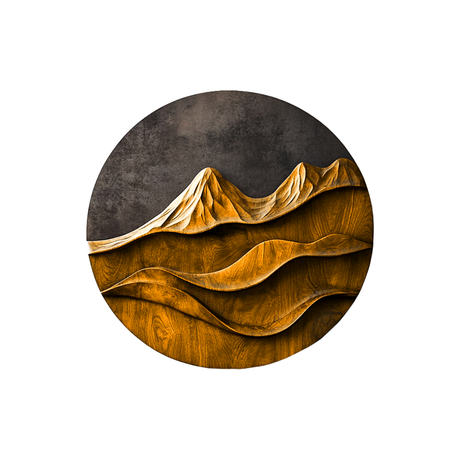 Kavira Sculpted Solid Wood Wall Art Teak - Timberustic Wall Art