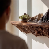 Kavren Sculpted Solid Wood Mountain Floating Shelf SPA983982 - Timberustic Floating Shelf