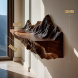 Kavren Sculpted Solid Wood Mountain Floating Shelf SPA983982 - Timberustic Floating Shelf