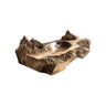 Kavros Sculptural Carved Solid Wood Floating Bathroom Vanity with Integrated Sink Natural Oak - Timberustic Floating Bathroom Vanity with Integrated Sink